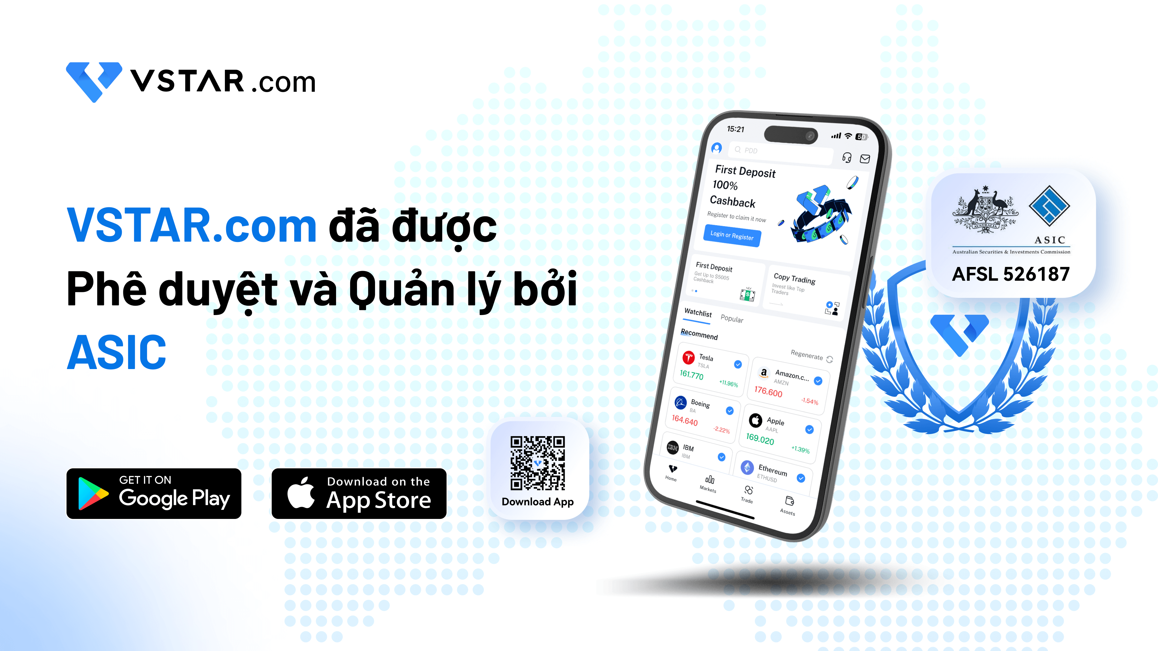 VSTAR.com đã được phê duyệt và quản lý bởi ASIC, mở rộng phạm vi tiếp cận tài chính toàn cầu