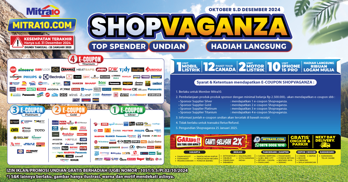 Desember, Kesempatan Terakhir untuk Shopvaganza 2024 Mitra10: Siapa yang Akan Menang?