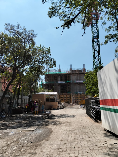 Progres pembangunan gedung health science kampus A Universitas Airlangga,
Foto by Management PT KWOSM