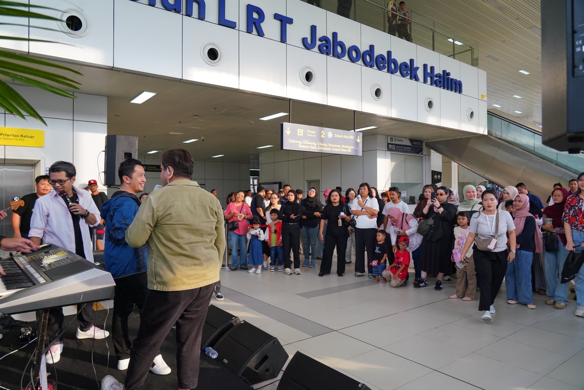 LRT Jabodebek “Music On Track”, Hadirkan Pengalaman Perjalanan yang Lebih Seru di Stasiun Halim