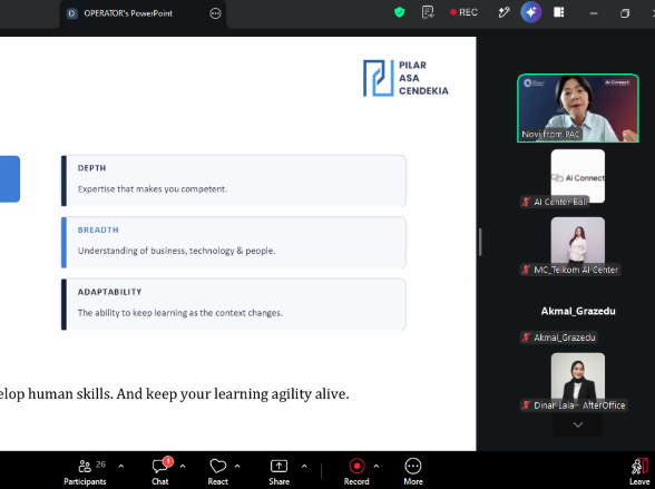 Bantu Arah Karier Talenta Digital: Telkom AI Center Bali Hadirkan Webinar “Finding Your Career Path in Minutes with AI”