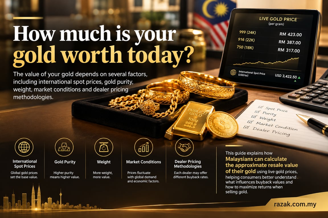 Live Gold Price Malaysia: How to Calculate the Resale Value of Your Gold Today
