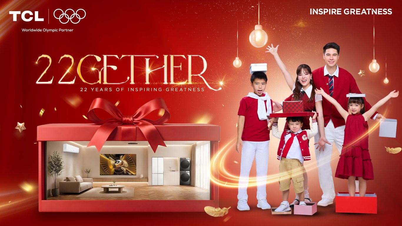TCL จัดใหญ่ฉลอง 22 ปี เปิดแคมเปญ “TCL 22GETHER”  ส่งความสุขแบบคูณ 22 ทุ่มรางวัลกว่า 2.2 ล้านบาท พร้อมภารกิจ 22 ล้านก้าวเพื่อสังคม